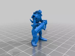 old space robot soldier