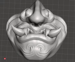 Oni half mask with nostril holes