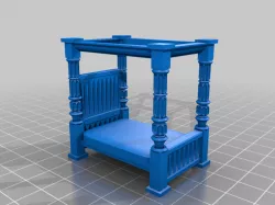 Quarter Scale Four-Poster Bed (28mm)