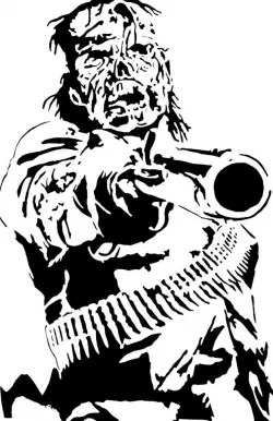 Red Dead Redemption zombie stencil