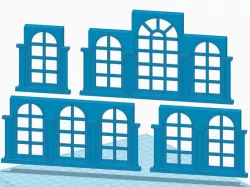 Romanesque / Norman inspired windows for tabletop buildings