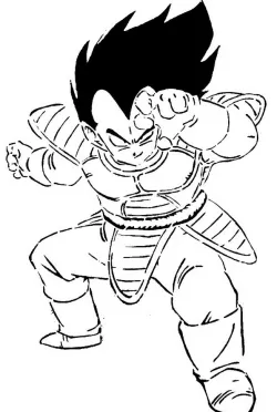 Vegeta stencil 6