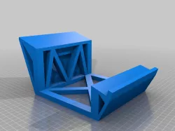 15" angled laptop stand, sits on bookshelf speakers
