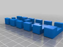Arbitrary Burr Puzzle STL Engine Six-Piece, Parametric