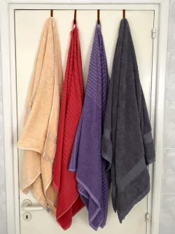 Bathroom door towel hook