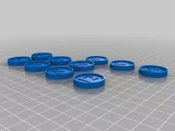 Catan 5-6 Person Expansion Number Tiles by Nicosh