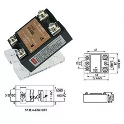 Cover for SSR solid state relay  AOLE ASH-25DA