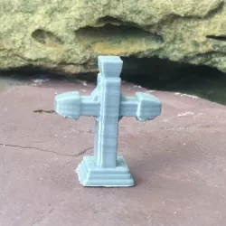 Cross Gravestone Graveyard Headstone 28mm tabletop gaming