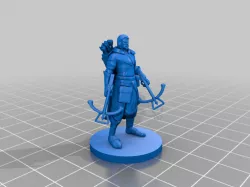 Dual hand crossbows human male