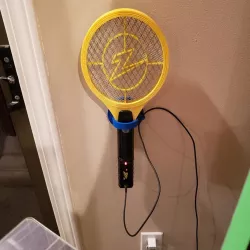 Electric Bug Racket Holder w/ Charging Cable Ring