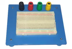 Electronics Workbench Breadboard Holder and 4mm banana plug sockets