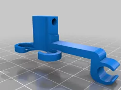 Ender 3 (Pro) filament guide w/ stock extruder bearing perpendicular With bearing cutout & cable clip