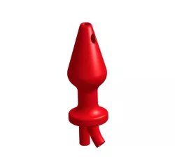 Enema buttplug w. outlet