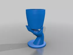 Hand holding pot