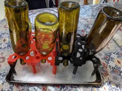 Modular drying rack for wine and beer bottles