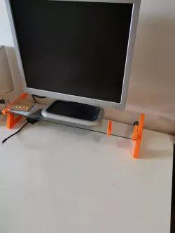 Monitor Stand from IKEA BESTA glass shelf