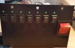 RackPi PowerSupply Unit 19" 2U for 7x Raspberry Pi