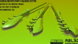 Scareglow / Spectror Motu Vintage Halberd Scythe weapon
