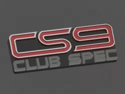 Subaru WRX CS9 Club Spec Badge (Italics)