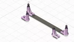 Tamiya Midnight Pumpkin Body Mount & Shock Brace (Metal und Plastic)