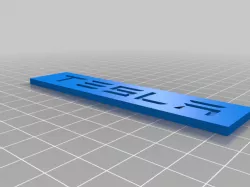 Tesla Logo Engraved