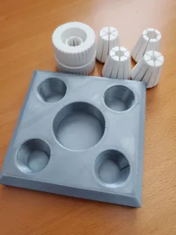Tray for Collet Drill Stop plus 4 extra collets