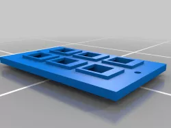 Wallbox with 6 RJ45 Keystone sockets