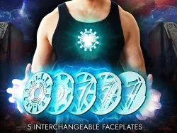 Wearable Iron Man Arc Reactor (Under The Shirt) - 5 Interchangeable Faceplates