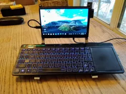 7in Touch Screen Hinged Keyboard Stand w/ Micro SD Card Extension