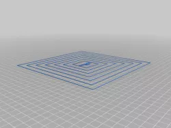 Bed levelling test print. If you can print this you know your bed is good.