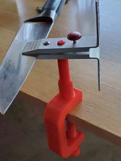 C-clamp stand for the Lansky controlled angle sharpening system