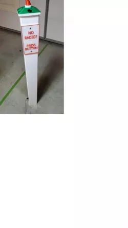 Christmas fence post topper button
