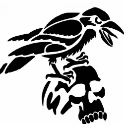 Crow stencil