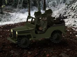 Jeep Willys for Lego minifigures