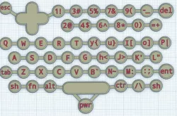 Labeled PocketCHIP Keyboard