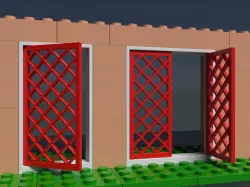 Lego compatible grille doors