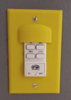 light switch plate with button blocker
