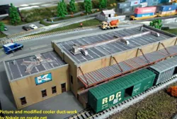 N Scale -- Rooftop fittings for 4' x 4' x4' Cooler