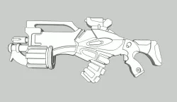 Nomad Combi Rifle Light Grenade Launcher for Infinity: The Game