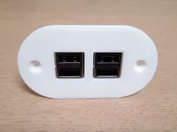 Quad USB Charger Module Panel Mount Case