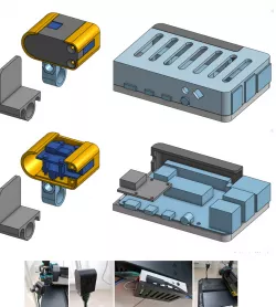 Raspberry pi 4 and hdmi plug camera case for 3d printer