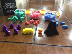 Rise of Tribes Board Game Deluxe Components
