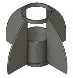 Rocket fins 84/80mm