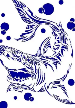 Shark stencil