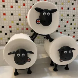 Shaun the Sheep Toilet Paper Roll Countertop Holder