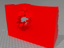 shot brick wall broken terrain