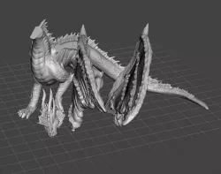Silver Dragon - Tabletop Miniature (Cut and Key)