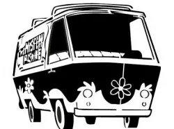 The Mystery Machine stencil