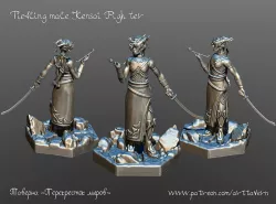  Tiefling Kensai Fighter Dual swords
