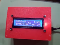 wifi clock (WeMos D1 mini +LCD1602+dht11+3d printing box)